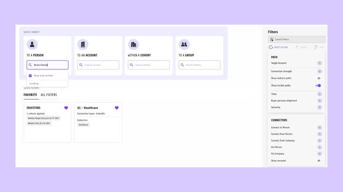 Vieu connections to a person